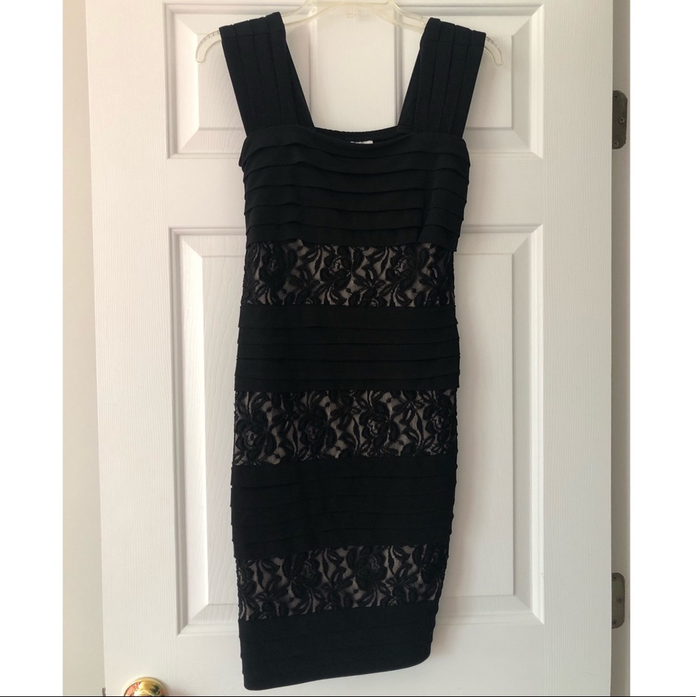 Black and Tan lace dress